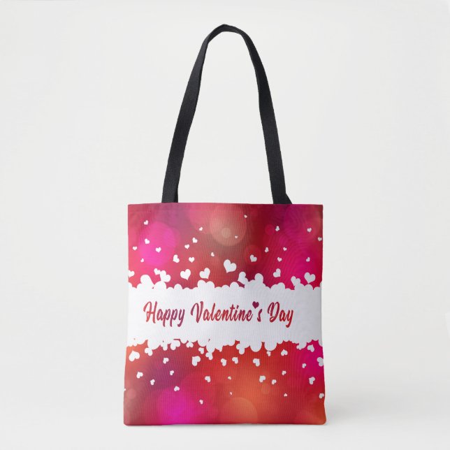 Happy Valentine's Day Hearts - Tote Bag Tasche (Vorderseite)