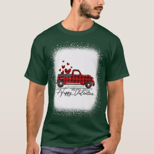 Happy Valentine's Day Hearts Truck Buffalo Red Pla T-Shirt
