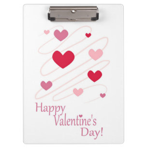 "HAPPY VALENTINE'S DAY" - HERZEN KLEMMBRETT