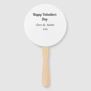 Happy Valentine's Day hinzufügen Namensdatum einfa Fächer