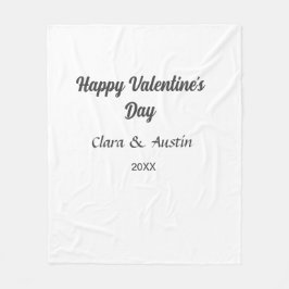Happy Valentine's Day hinzufügen Namensdatum einfa Fleecedecke