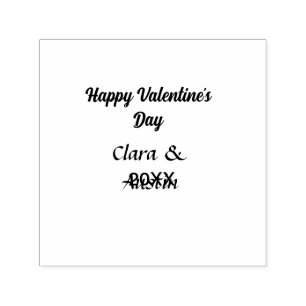 Happy Valentine's Day hinzufügen Namensdatum einfa Permastempel