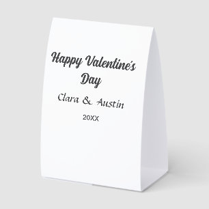 Happy Valentine's Day hinzufügen Namensdatum einfa Tischaufsteller