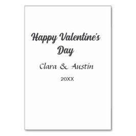 Happy Valentine's Day hinzufügen Namensdatum einfa Tischnummer