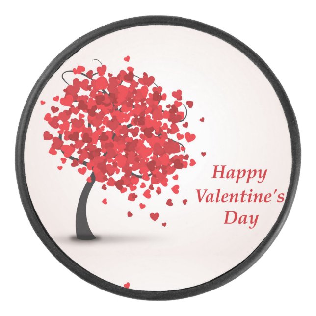 Happy Valentine's Day Hockey Puck (Vorderseite)