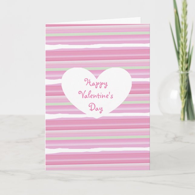 Happy Valentine's Day Hübsch Pink Wasserfarbe Karte (Vorderseite)