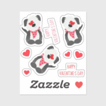 Happy Valentines Day Hund Herz Pink