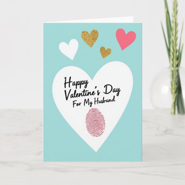 Happy Valentines Day Husband Card Karte (Vorderseite)