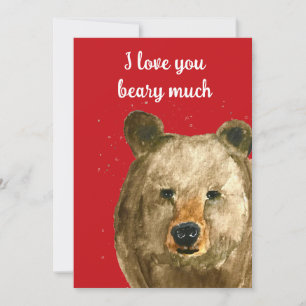 Happy Valentine's Day I Liebe Sie beary viel Feiertagskarte
