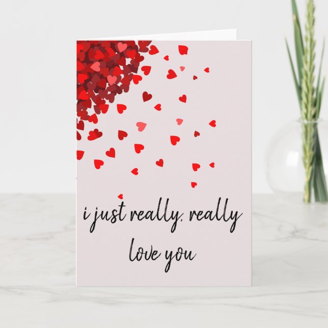 Happy Valentine's Day I Liebe Sie hören Karte (Vorderseite)