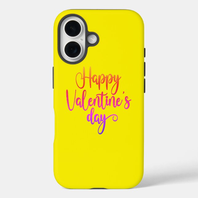 Happy Valentine's Day iPhone 16 Hülle (Rückseite)