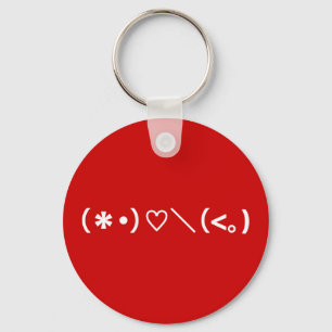Happy Valentine's Day / Japanische Emoticons Schlüsselanhänger