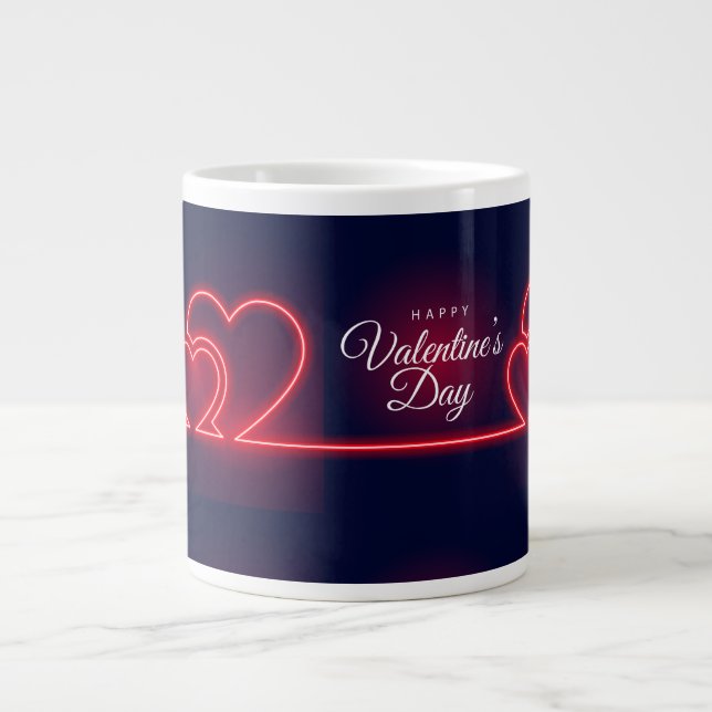 Happy Valentine's Day Jumbo-Tasse (Vorderseite)