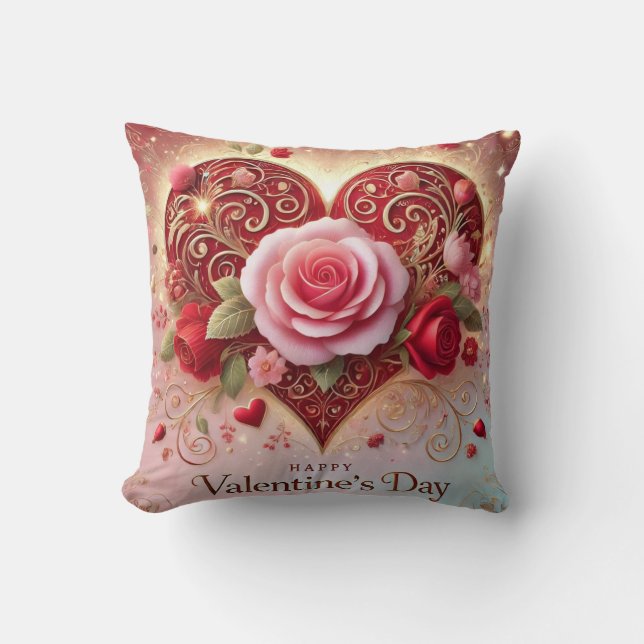 Happy Valentine's Day Kissen (Vorderseite)