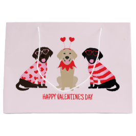 Happy Valentines Day Labrador Retriever Hunde Große Geschenktüte