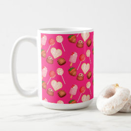 Happy Valentine's Day Leckereien und Candy Muster Kaffeetasse