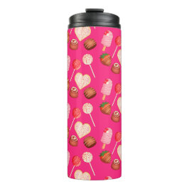 Happy Valentine's Day Leckereien und Candy Muster Thermosbecher