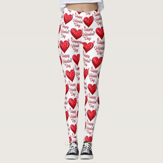 Happy Valentines Day Leggings (Vorderseite)