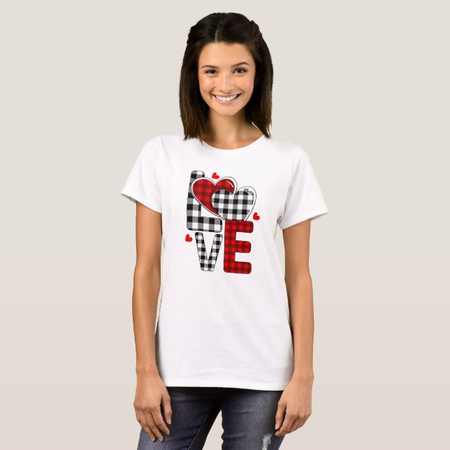 Happy Valentine's Day Liebe Herzlich Willkommen im T-Shirt (Vorne ganz)