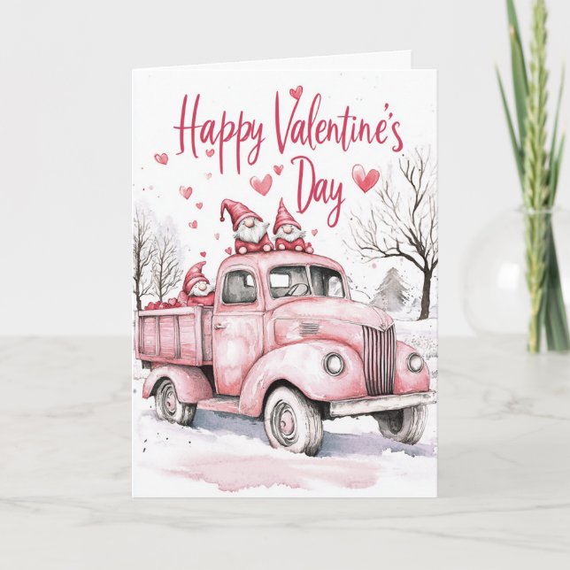 Happy Valentines Day Liebe LKW Karte (Vorderseite)