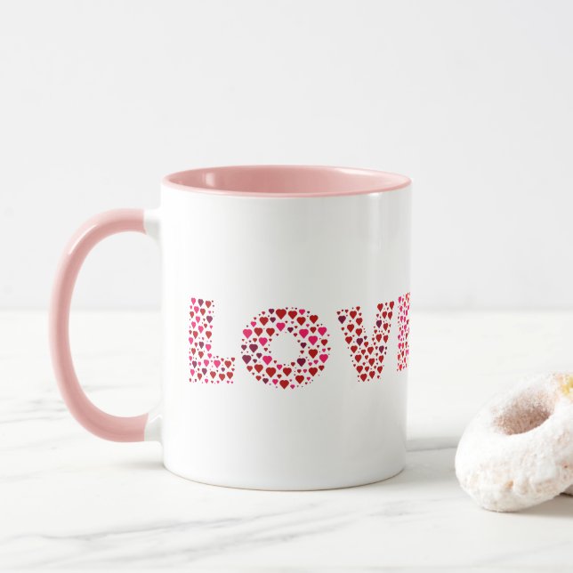 Happy Valentine's Day Liebe Tasse (Mit Donut)