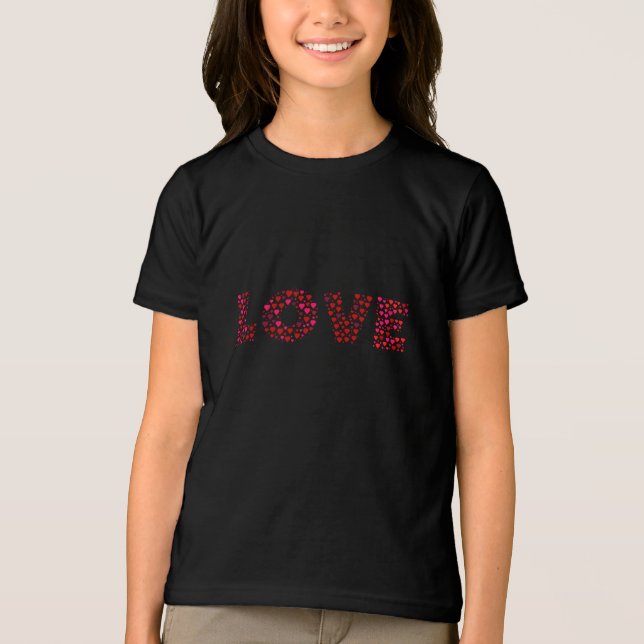 Happy Valentine's Day Liebe Tri-Blend Shirt (Vorderseite)