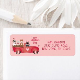 Happy Valentines Day Lieferwagen LKW Liebe Hunde
