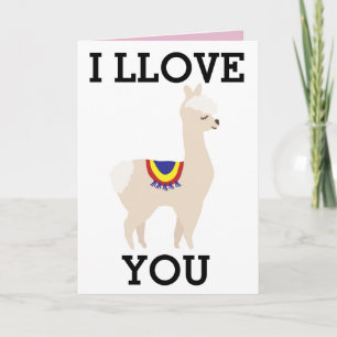 HAPPY VALENTINE'S DAY LLAMA CARDS KARTE