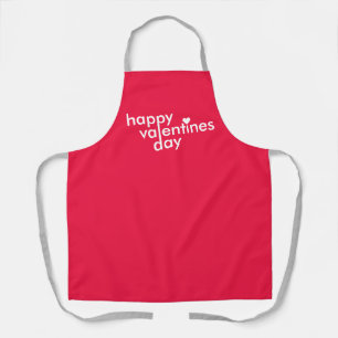 Happy Valentine's Day Love Heart Modern Trendy Schürze
