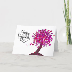 Happy Valentine's Day Love Heart Shape Tree Feiertagskarte