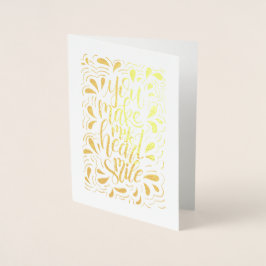 Happy Valentine's Day Luxury Real Foil Card Folienkarte