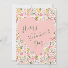 Happy Valentines Day mädchenhaft rot rosa Herz Feiertagskarte