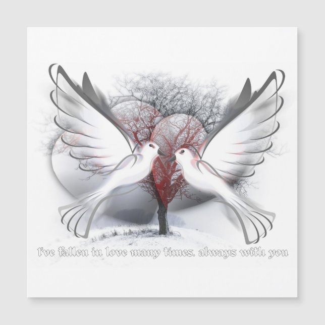 Happy Valentine's Day Magnatic Card Magnetkarte (Vorderseite)