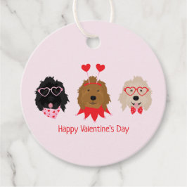Happy Valentines Day Mini Goldendoodle Hunde Geschenkanhänger