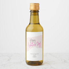 Happy Valentine's Day Mini Weinmarken Weinetikett