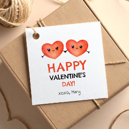 Happy Valentine's Day mit Baby-Herzchen-Paar Geschenkanhänger