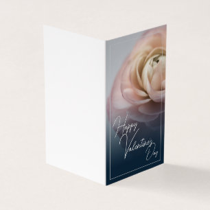 Happy Valentine's Day mit großer rosa Rose