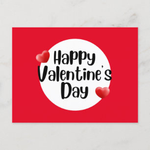 Happy Valentine's Day mit Liebe rotes Herz Postkarte