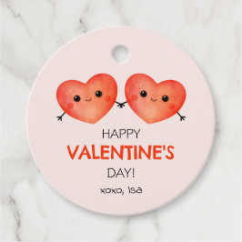 Happy Valentine's Day mit zwei Herzen Geschenkanhänger