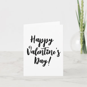 Happy Valentine's Day moderne Drehbuchtypografie Karte