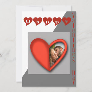 Happy Valentine's Day - Modernes Herz Feiertagskarte