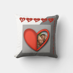 Happy Valentine's Day - Modernes Herz Kissen