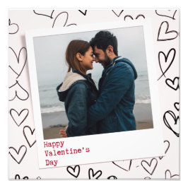 Happy Valentines Day Modernes, stilvolles Romantis Fotodruck