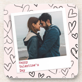 Happy Valentines Day Modernes, stilvolles Romantis Getränkeuntersetzer
