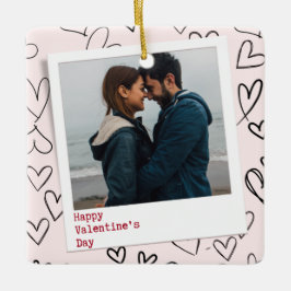 Happy Valentines Day Modernes, stilvolles Romantis Keramikornament