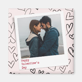 Happy Valentines Day Modernes, stilvolles Romantis Magnet