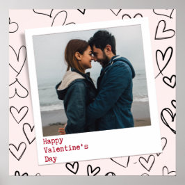 Happy Valentines Day Modernes, stilvolles Romantis Poster