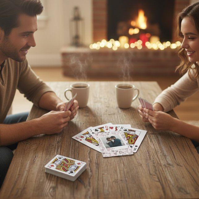 Happy Valentines Day Modernes, stilvolles Romantis Spielkarten (Von Creator hochgeladen)