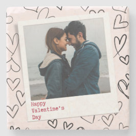 Happy Valentines Day Modernes, stilvolles Romantis Steinuntersetzer