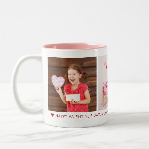 Happy Valentine's Day Mommy 3 Foto Custom Zweifarbige Tasse